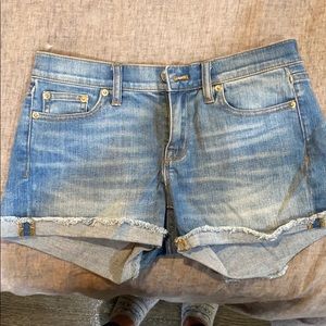 mid rise Jcrew denim shorts